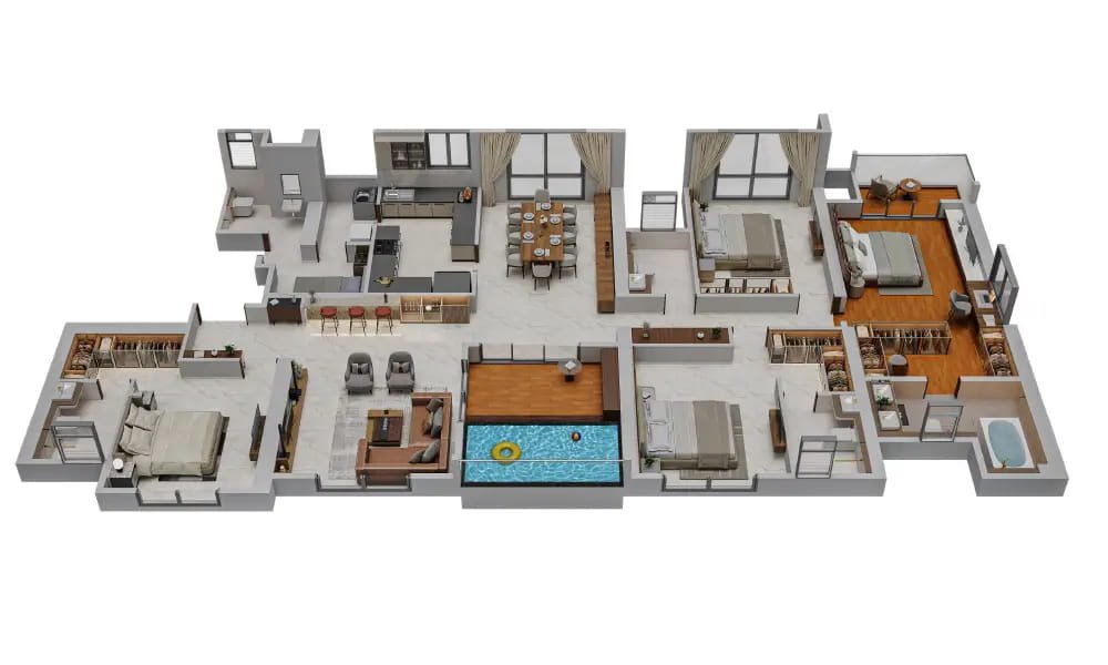 3 BHK Floor Plan